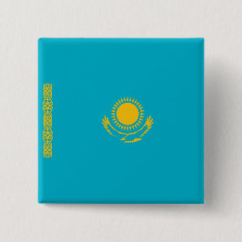 Bóton Quadrado 5.08cm Bandeira do Cazaquistão