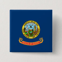 Bóton Quadrado 5.08cm Bandeira do Estado de Idaho