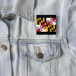 Bóton Quadrado 5.08cm Bandeira do Estado de Maryland