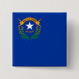 Bóton Quadrado 5.08cm Bandeira do Estado de Nevada