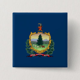 Bóton Quadrado 5.08cm Bandeira do Estado de Vermont