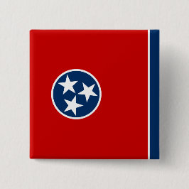 Bóton Quadrado 5.08cm Bandeira do Estado do Tennessee