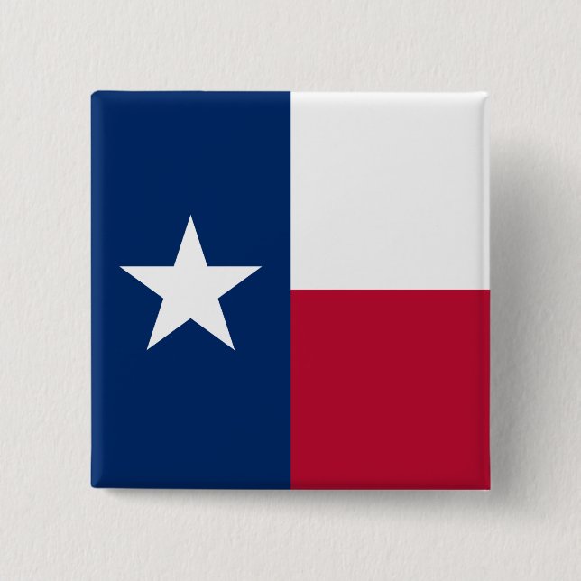 Bóton Quadrado 5.08cm Bandeira do Estado do Texas do Texas (Frente)