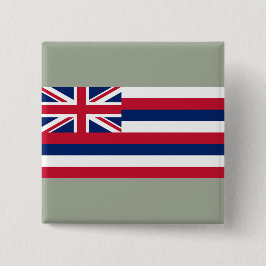 Bóton Quadrado 5.08cm Bandeira do Havaí (Estado dos EUA)