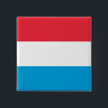 Bóton Quadrado 5.08cm Bandeira do Luxemburgo<br><div class="desc">Produtos de Sinalizador Mundial Personalizáveis - Sinta-se livre para adicionar seu próprio texto.</div>