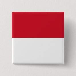 Bóton Quadrado 5.08cm Bandeira do Mônaco