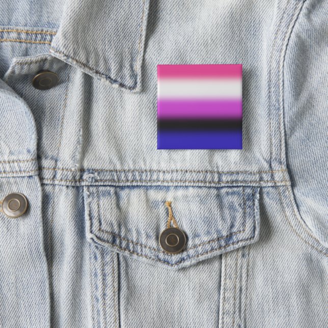Bóton Quadrado 5.08cm Bandeira do Orgulho Genderfluid Gradiente – Bandei (In Situ)