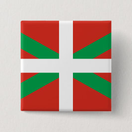 Bóton Quadrado 5.08cm Bandeira do País Basco