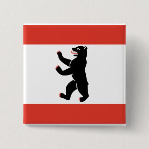 Bóton Quadrado 5.08cm Bandeira do Pinback de Berlim