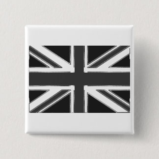 Bóton Quadrado 5.08cm bandeira do Reino Unido - Cromo
