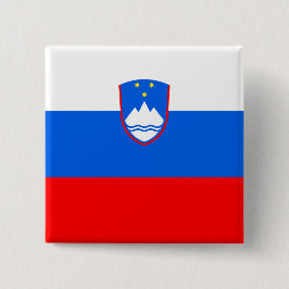 Bóton Quadrado 5.08cm Bandeira eslovena