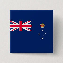 Bóton Quadrado 5.08cm Bandeira Estadual de Victoria (Austrália)