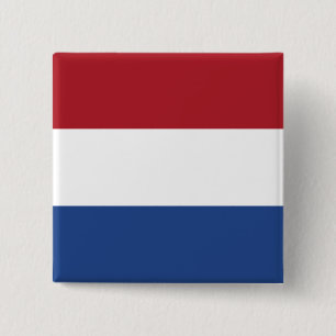 Bóton Quadrado 5.08cm Bandeira Holandesa