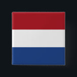 Bóton Quadrado 5.08cm Bandeira Holandesa<br><div class="desc">Bandeira Holandesa</div>