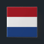 Bóton Quadrado 5.08cm Bandeira Holandesa<br><div class="desc">Bandeira Holandesa</div>