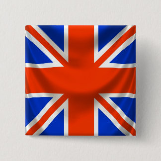 Bóton Quadrado 5.08cm bandeira inglesa quadrada