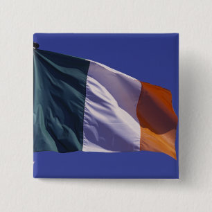 Bóton Quadrado 5.08cm bandeira irlandesa