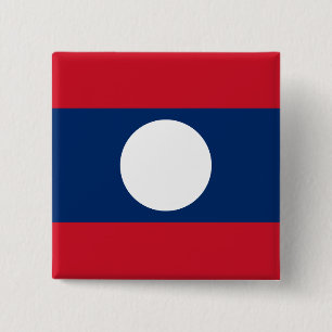 Bóton Quadrado 5.08cm Bandeira Laos