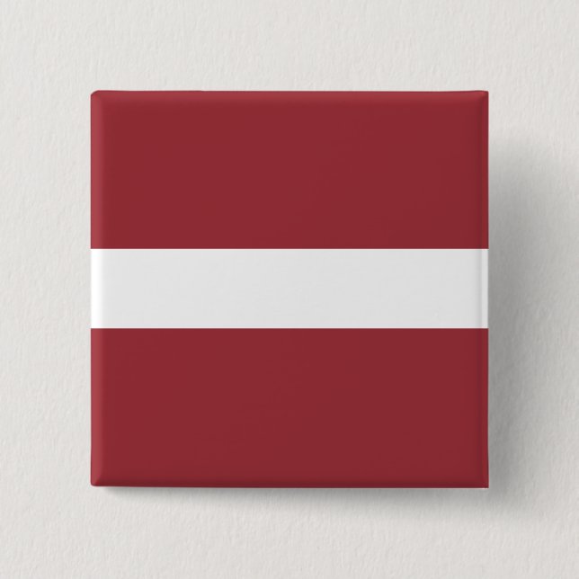 Bóton Quadrado 5.08cm Bandeira letã (Letónia) (Frente)