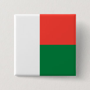 Bóton Quadrado 5.08cm Bandeira Madagáscar