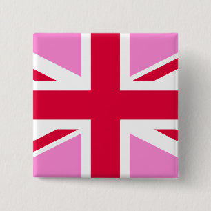 Bóton Quadrado 5.08cm Bandeira Orgulho gay Britânica