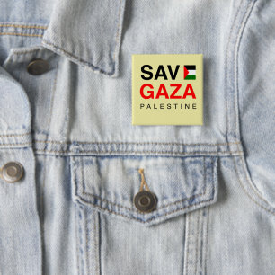 Bóton Quadrado 5.08cm Bandeira Palestina Genocídio Gaza Palestina Livre