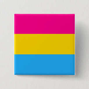 BÓTON QUADRADO 5.08CM "BANDEIRA PANSEXUAL DO ORGULHO "