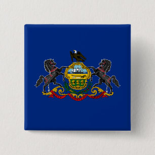Bóton Quadrado 5.08cm Bandeira Pensilvestre