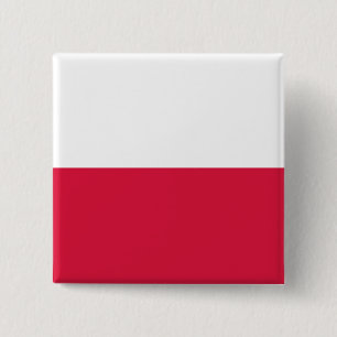 Bóton Quadrado 5.08cm Bandeira Polonesa (Polônia)