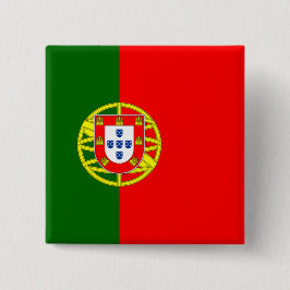 Bóton Quadrado 5.08cm Bandeira Portuguesa (Portugal)