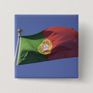 Bóton Quadrado 5.08cm Bandeira Portuguesa RF)