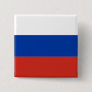 Bóton Quadrado 5.08cm Bandeira Russa (Rússia)