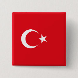 Bóton Quadrado 5.08cm Bandeira Turca (Turquia)