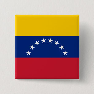 Bóton Quadrado 5.08cm Bandeira Venezuela (venezuelana)