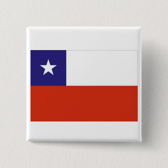 Bóton Quadrado 5.08cm Bandera o Chile V (Frente)