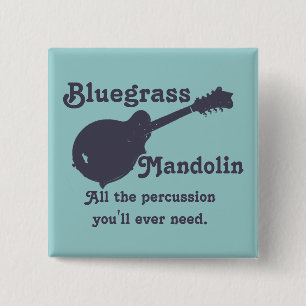 Bóton Quadrado 5.08cm Bandolim do Bluegrass - toda a percussão que voc