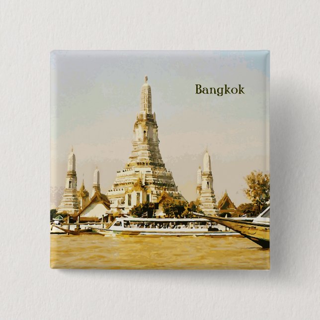 Bóton Quadrado 5.08cm Bangkok, Tailândia (Frente)