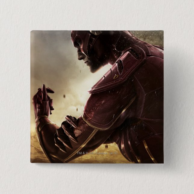 Bóton Quadrado 5.08cm Banner: Batman, Flash (Frente)