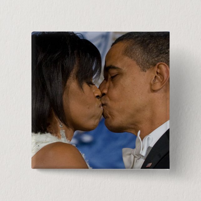 Bóton Quadrado 5.08cm Barack Obama (Frente)