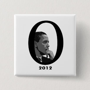 Bóton Quadrado 5.08cm Barack Obama 2012