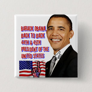 Bóton Quadrado 5.08cm Barack Obama,Back To Back_