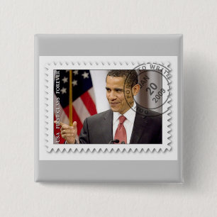 Bóton Quadrado 5.08cm Barack Obama Inauguration 2009