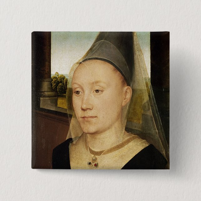 Bóton Quadrado 5.08cm Barbara de Vlaenderberch, c.1472-75 (Frente)