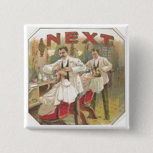 Bóton Quadrado 5.08cm Barbeiro do vintage