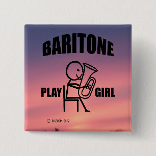 Bóton Quadrado 5.08cm Baritone Play Girl