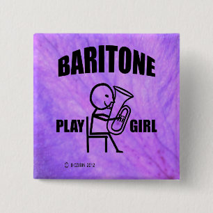 Bóton Quadrado 5.08cm Baritone Play Girl