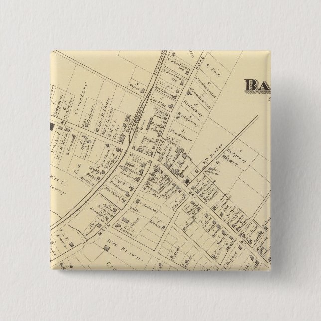 Bóton Quadrado 5.08cm Barnegat, New Jersey 2 (Frente)