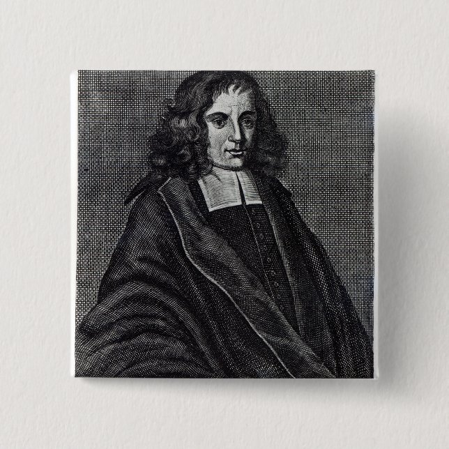 Bóton Quadrado 5.08cm Baruch de Spinoza (Frente)