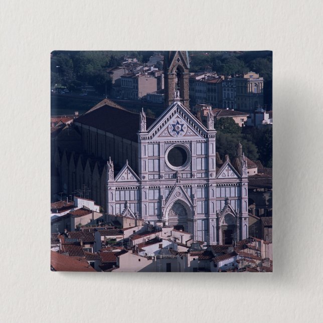 Bóton Quadrado 5.08cm Basilica Papais noeis Croce (Frente)