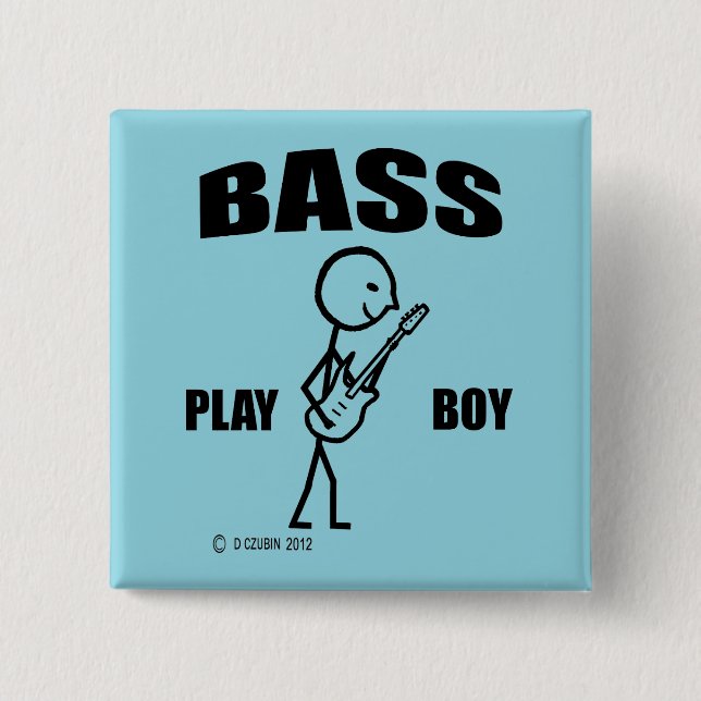 Bóton Quadrado 5.08cm Bass Play Boy (Frente)